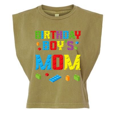 Master Builder Birthday Mom Building Bricks Blocks Garment-Dyed Women's Muscle Tee