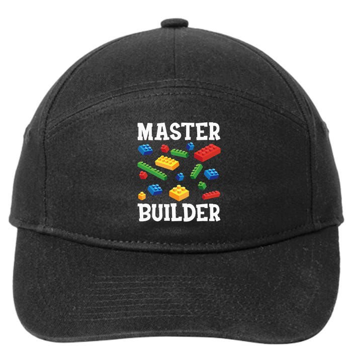 Master Builder  Block Building Brick Builder 7-Panel Snapback Hat