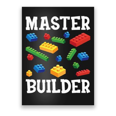 Master Builder  Block Building Brick Builder Poster