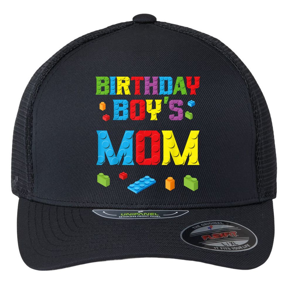 Master Builder Birthday Boy's Mom Building Bricks Blocks Flexfit Unipanel Trucker Cap