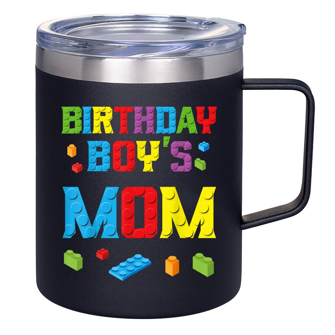 Master Builder Birthday Boy's Mom Building Bricks Blocks 12oz Stainless Steel Coffee Mug