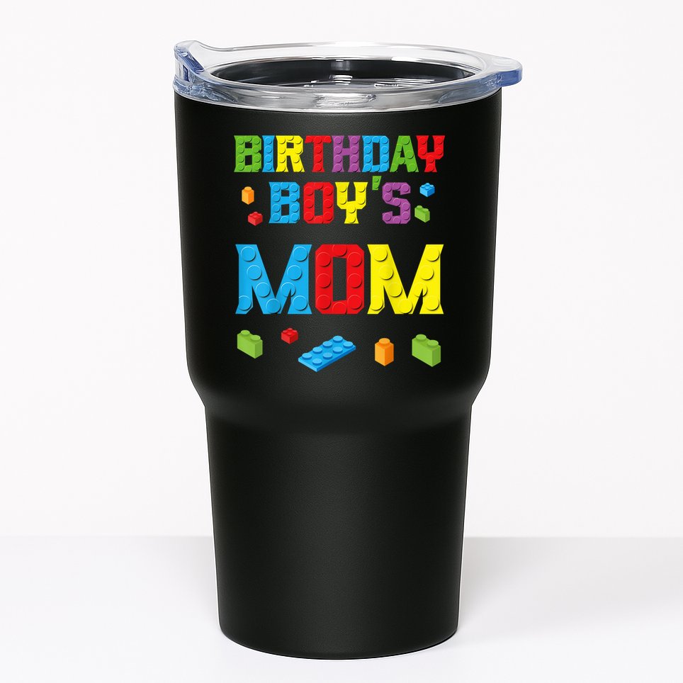 Master Builder Birthday Boy's Mom Building Bricks Blocks Tumbler