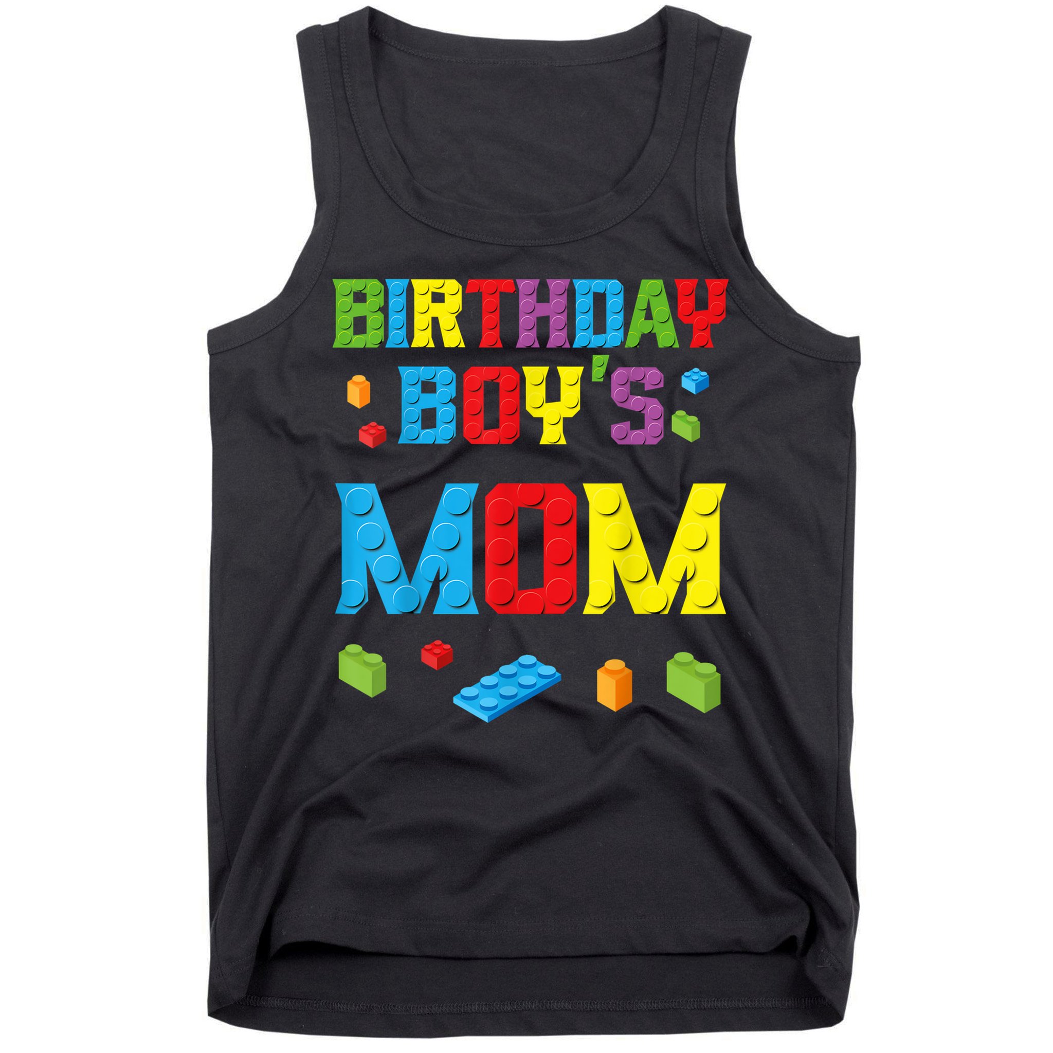 Master Builder Birthday Boy's Mom Building Bricks Blocks Tank Top