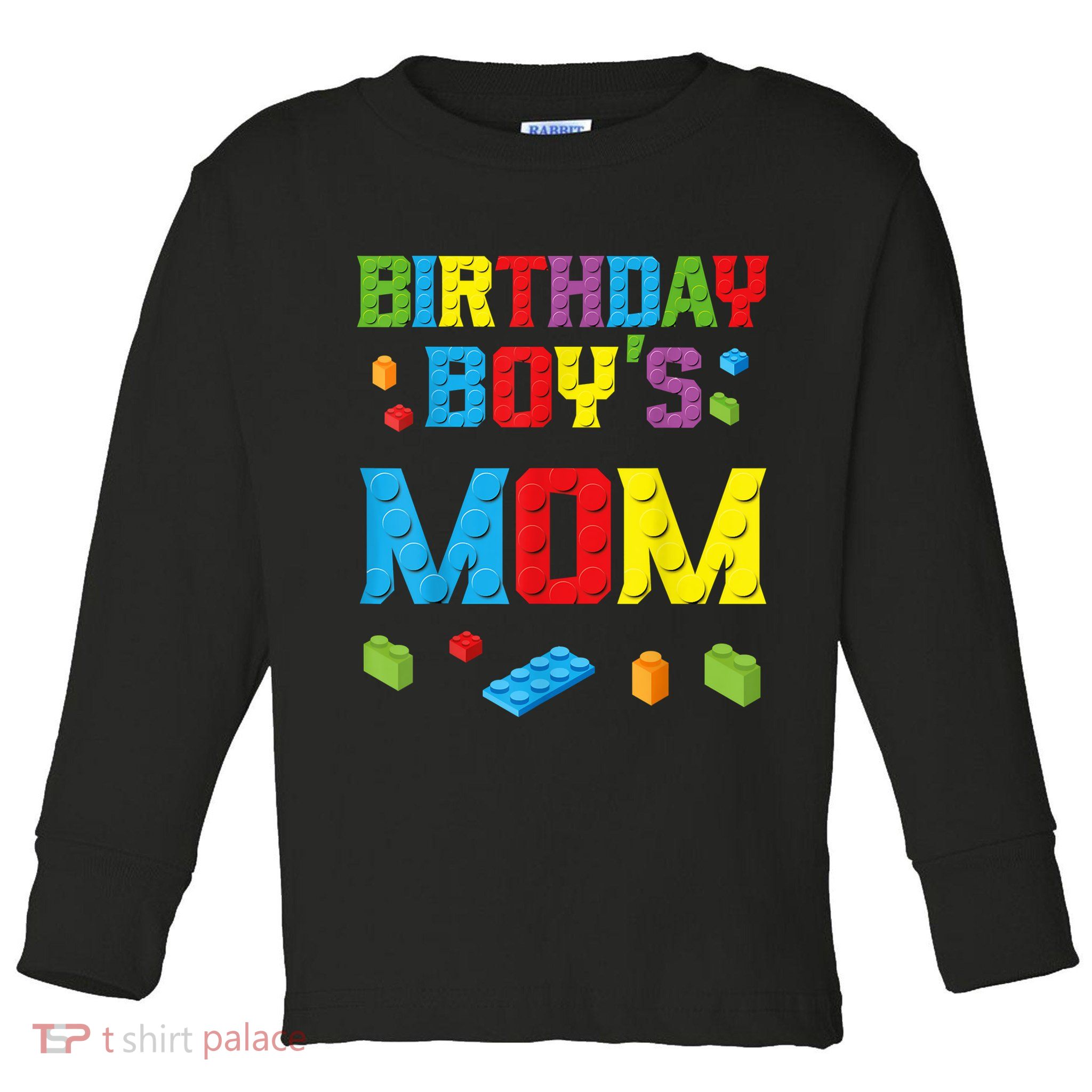 Master Builder Birthday Boy's Mom Building Bricks Blocks Toddler Long Sleeve Shirt