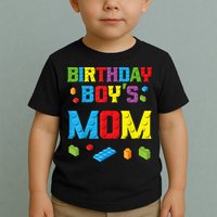 Master Builder Birthday Boy's Mom Building Bricks Blocks Toddler T-Shirt