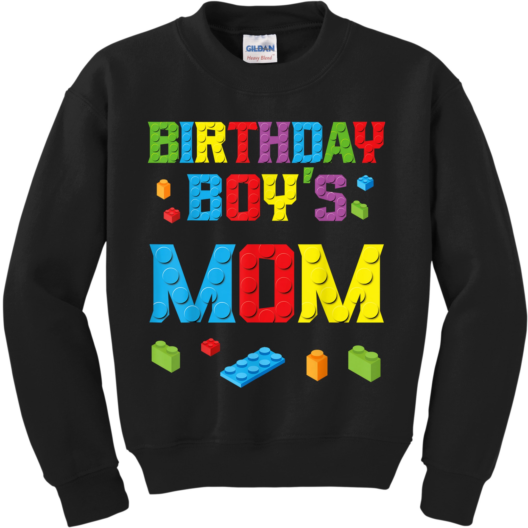 Master Builder Birthday Boy's Mom Building Bricks Blocks Kids Sweatshirt