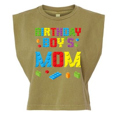 Master Builder Birthday Boy's Mom Building Bricks Blocks Garment-Dyed Women's Muscle Tee