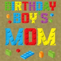 Master Builder Birthday Boy's Mom Building Bricks Blocks Garment-Dyed Women's Muscle Tee