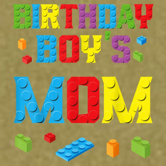 Master Builder Birthday Boy's Mom Building Bricks Blocks Garment-Dyed Women's Muscle Tee