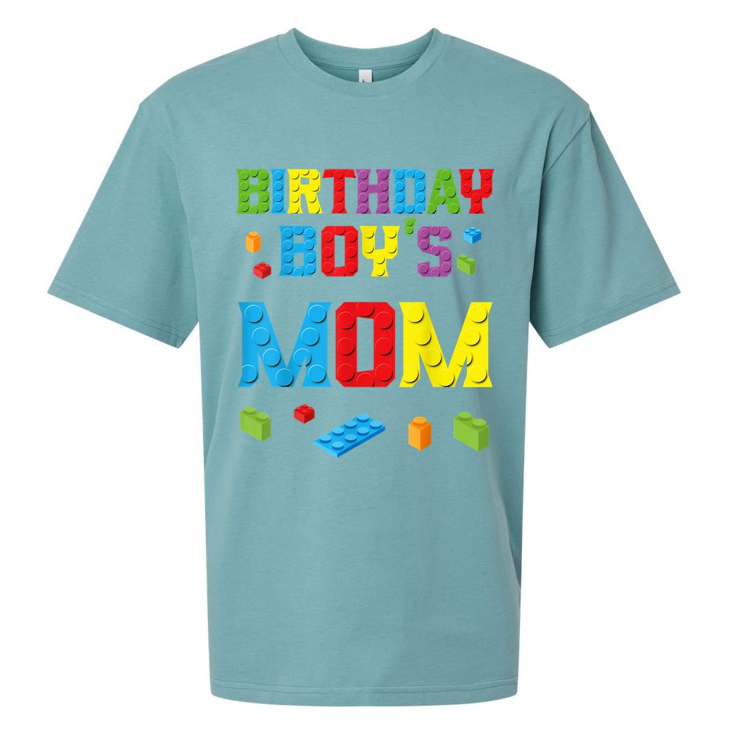 Master Builder Birthday Boy's Mom Building Bricks Blocks Sueded Cloud Jersey T-Shirt