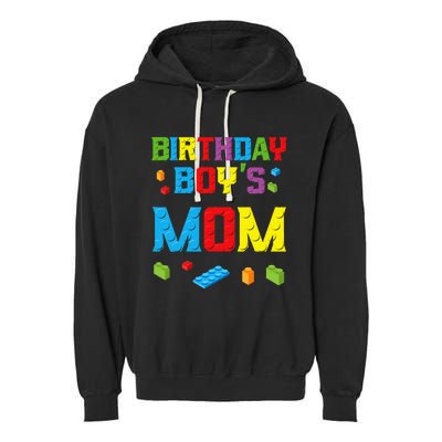 Master Builder Birthday Mom Building Bricks Blocks Garment-Dyed Fleece Hoodie