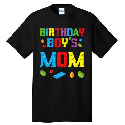 Master Builder Birthday Mom Building Bricks Blocks Tall T-Shirt