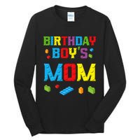 Master Builder Birthday Mom Building Bricks Blocks Tall Long Sleeve T-Shirt