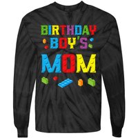 Master Builder Birthday Mom Building Bricks Blocks Tie-Dye Long Sleeve Shirt