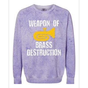 Marching Band Brass Destruction Funny Tuba Colorblast Crewneck Sweatshirt