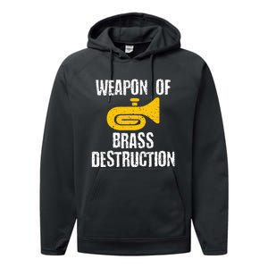 Marching Band Brass Destruction Funny Tuba Performance Fleece Hoodie