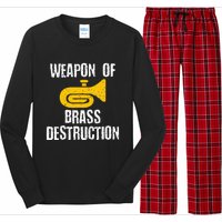 Marching Band Brass Destruction Funny Tuba Long Sleeve Pajama Set