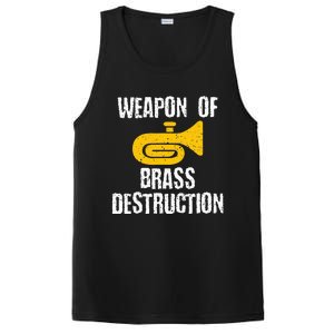 Marching Band Brass Destruction Funny Tuba PosiCharge Competitor Tank