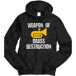 Marching Band Brass Destruction Funny Tuba Tie Dye Hoodie