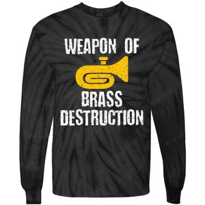 Marching Band Brass Destruction Funny Tuba Tie-Dye Long Sleeve Shirt