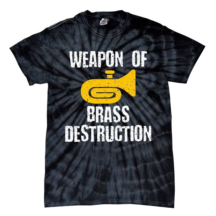 Marching Band Brass Destruction Funny Tuba Tie-Dye T-Shirt