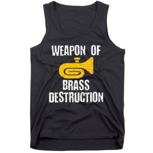 Marching Band Brass Destruction Funny Tuba Tank Top