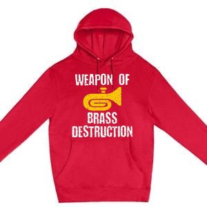 Marching Band Brass Destruction Funny Tuba Premium Pullover Hoodie