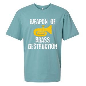 Marching Band Brass Destruction Funny Tuba Sueded Cloud Jersey T-Shirt