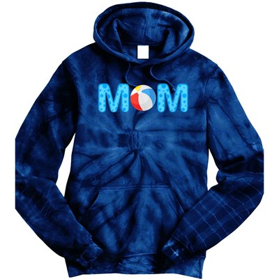 Mom Beach Ball Theme Birthday Party Pool Matching Summer Tie Dye Hoodie