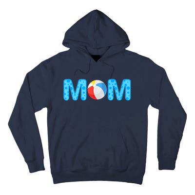 Mom Beach Ball Theme Birthday Party Pool Matching Summer Tall Hoodie