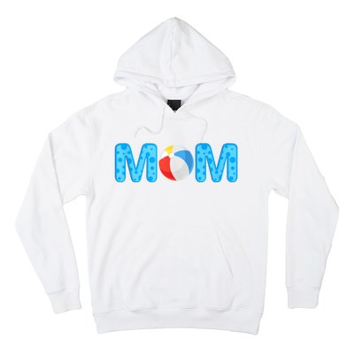 Mom Beach Ball Theme Birthday Party Pool Matching Summer Hoodie