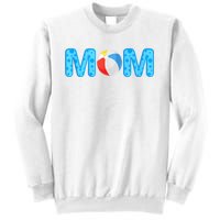 Mom Beach Ball Theme Birthday Party Pool Matching Summer Sweatshirt