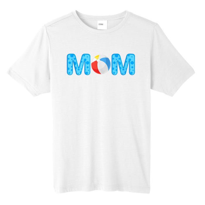 Mom Beach Ball Theme Birthday Party Pool Matching Summer Tall Fusion ChromaSoft Performance T-Shirt