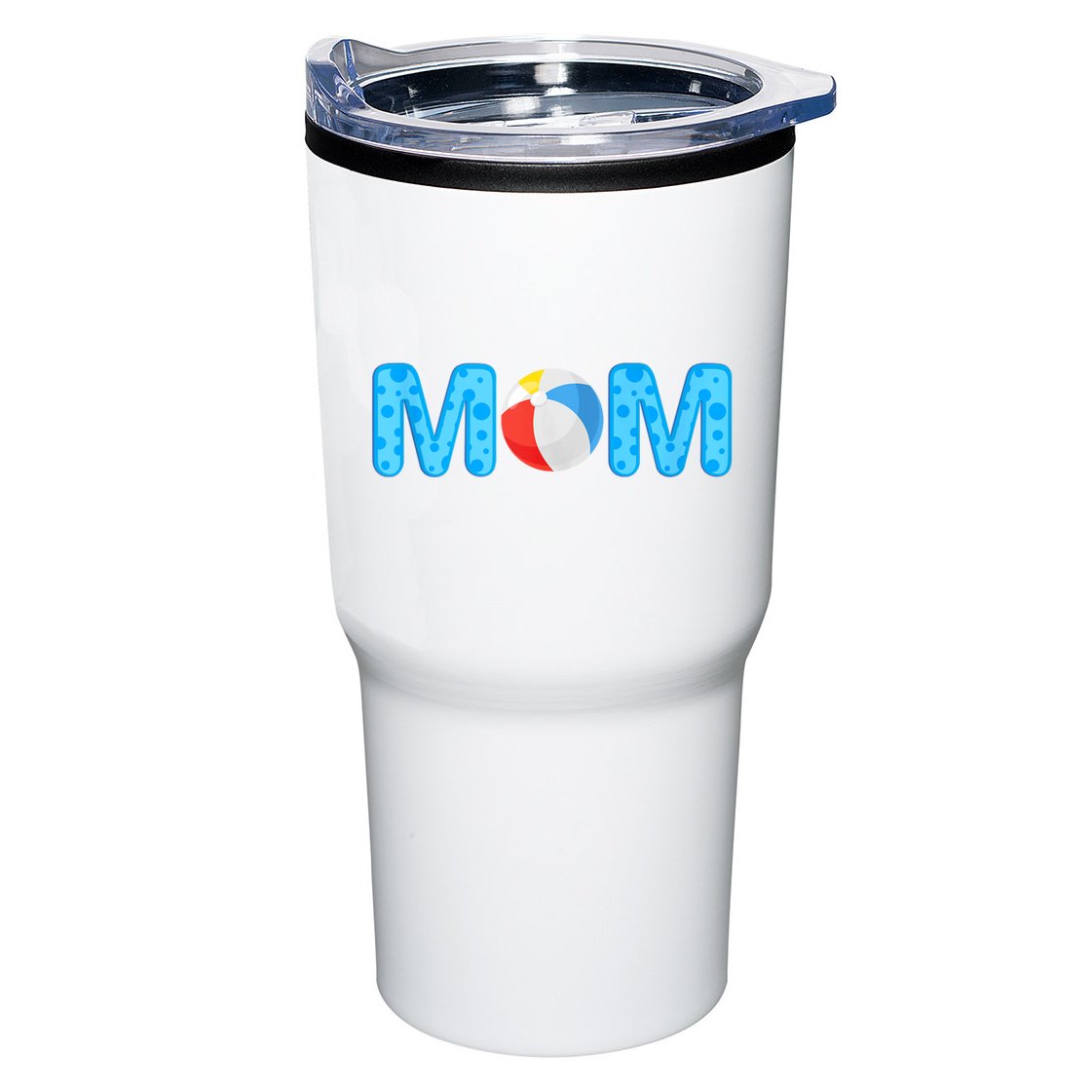 Mom Beach Ball Theme Birthday Party Pool Matching Summer Tumbler