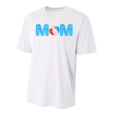 Mom Beach Ball Theme Birthday Party Pool Matching Summer Performance Sprint T-Shirt