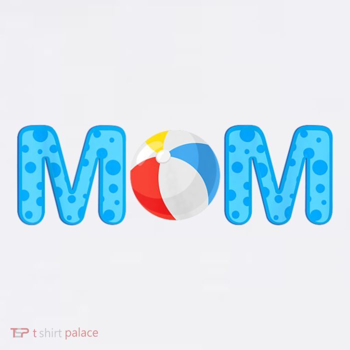 Mom Beach Ball Theme Birthday Party Pool Matching Summer Premium T-Shirt