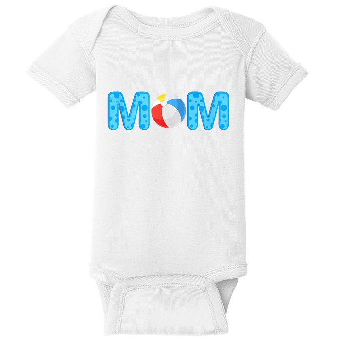 Mom Beach Ball Theme Birthday Party Pool Matching Summer Baby Bodysuit