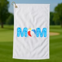 Mom Beach Ball Theme Birthday Party Pool Matching Summer Golf Towel