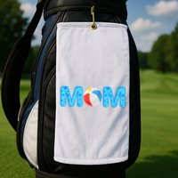 Mom Beach Ball Theme Birthday Party Pool Matching Summer Golf Towel