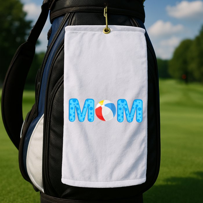 Mom Beach Ball Theme Birthday Party Pool Matching Summer Golf Towel