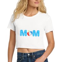 Mom Beach Ball Theme Birthday Party Pool Matching Summer Crop Top