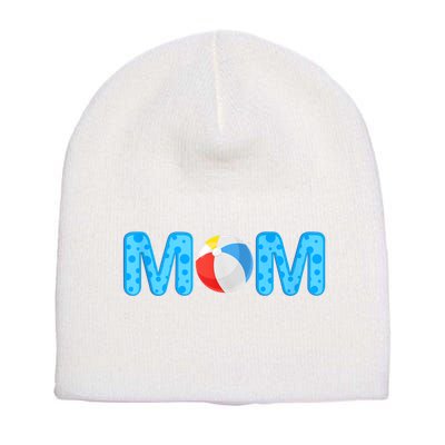 Mom Beach Ball Theme Birthday Party Pool Matching Summer Short Acrylic Beanie
