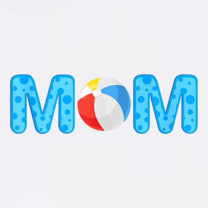 Mom Beach Ball Theme Birthday Party Pool Matching Summer Short Acrylic Beanie