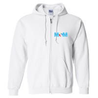 Mom Beach Ball Theme Birthday Party Pool Matching Summer Full Zip Hoodie