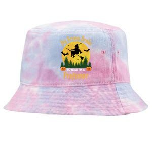 My Broom Broke So Now I Am A Professor Gift Funny Halloween Gift Tie-Dyed Bucket Hat