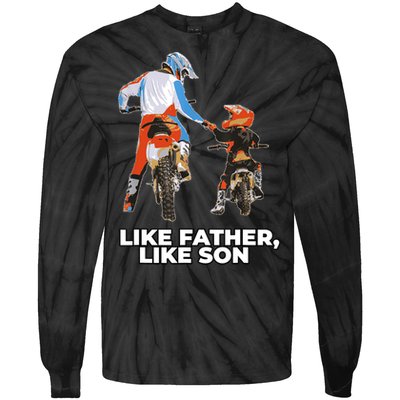 Moto Boss Braaap Dirt Bike Motocross OffRoading Tie-Dye Long Sleeve Shirt