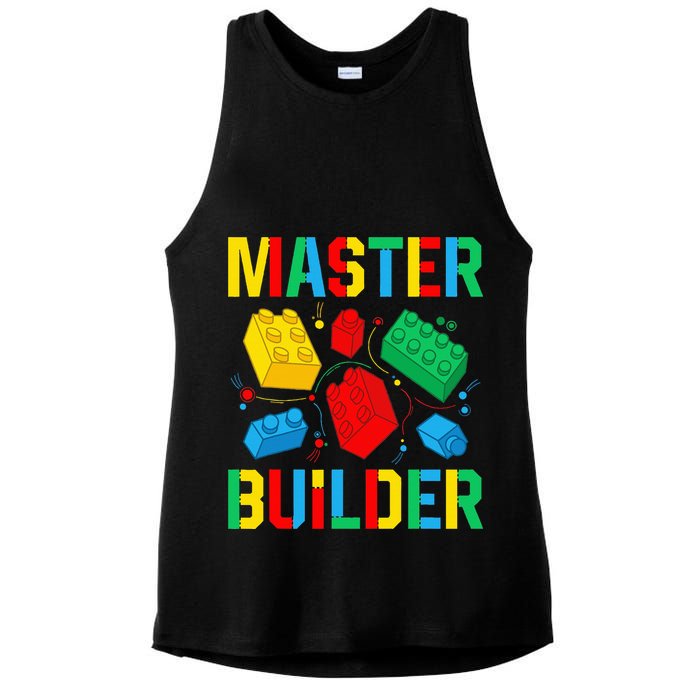 Master Builder Building Blocks Brick Toy Master Builder Ladies PosiCharge Tri-Blend Wicking Tank