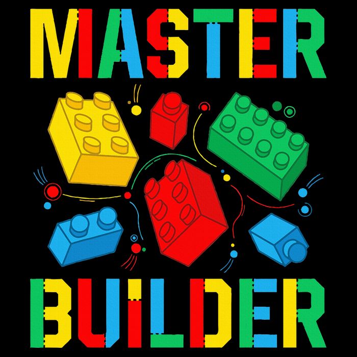 Master Builder Building Blocks Brick Toy Master Builder Tall T-Shirt