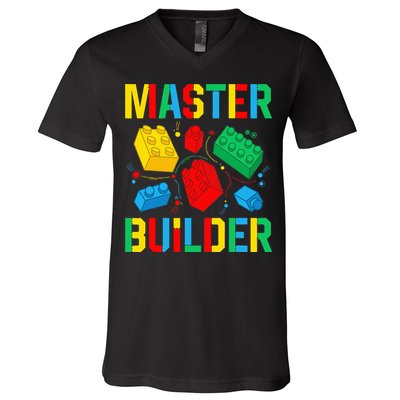 Master Builder Building Blocks Brick Toy Master Builder V-Neck T-Shirt