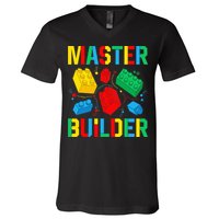 Master Builder Building Blocks Brick Toy Master Builder V-Neck T-Shirt
